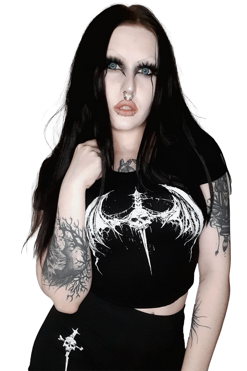 Lip Service Dagger Bat Baby Tee
