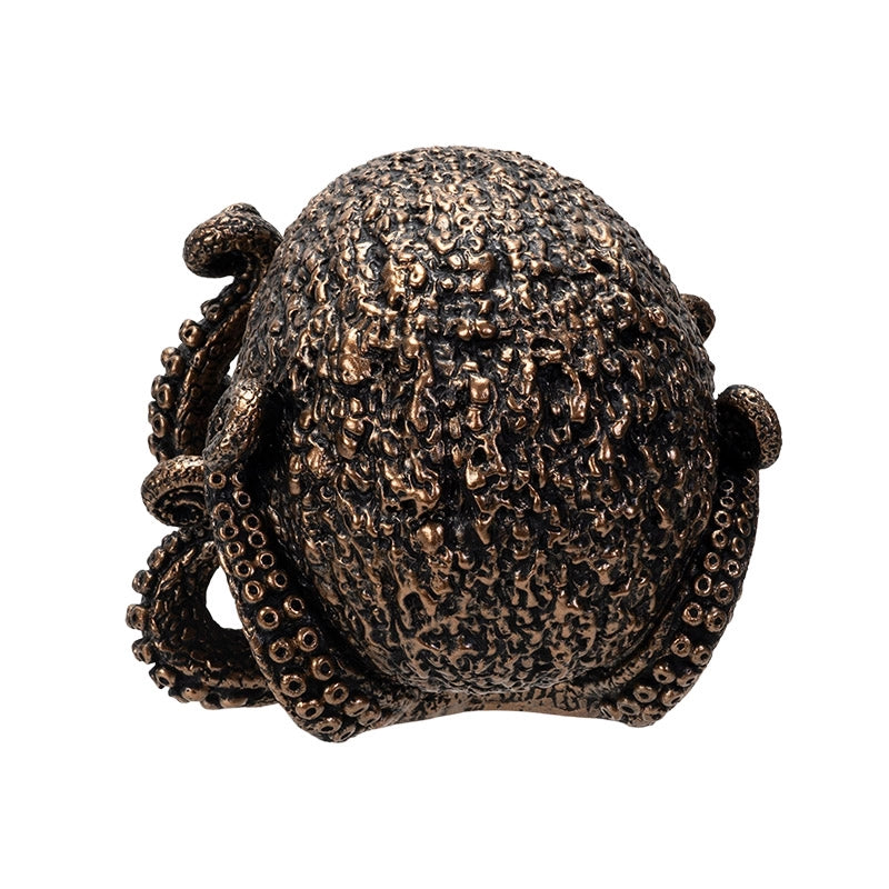 Copper Octopus Skull Statue