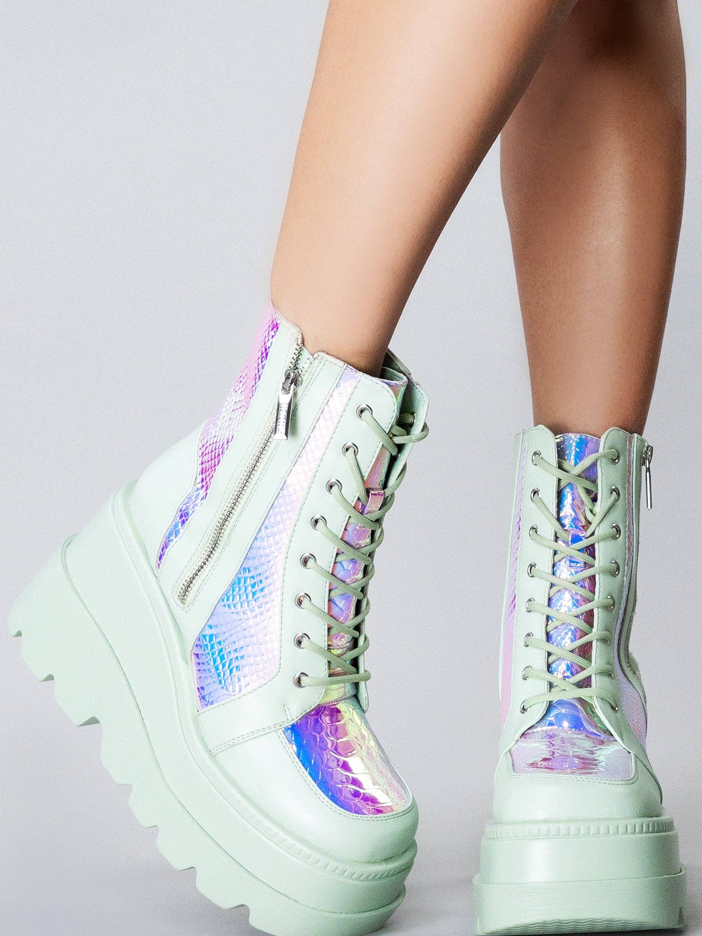 Radio Prismatic Sage Platform Boots