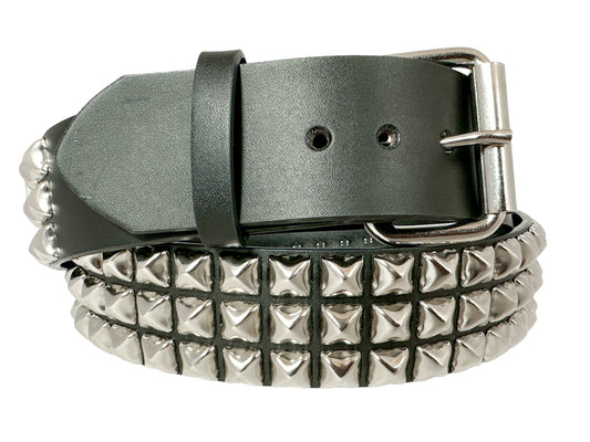 3 Row Pyramid Stud Belt