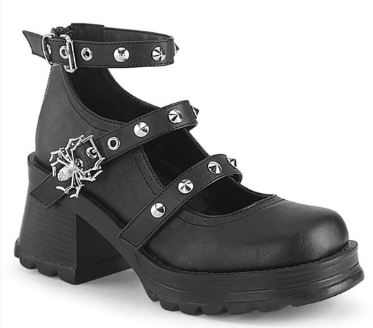 Demonia Bratty-30 Platform Mary Janes