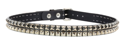 2 Row Pyramid Stud Belt