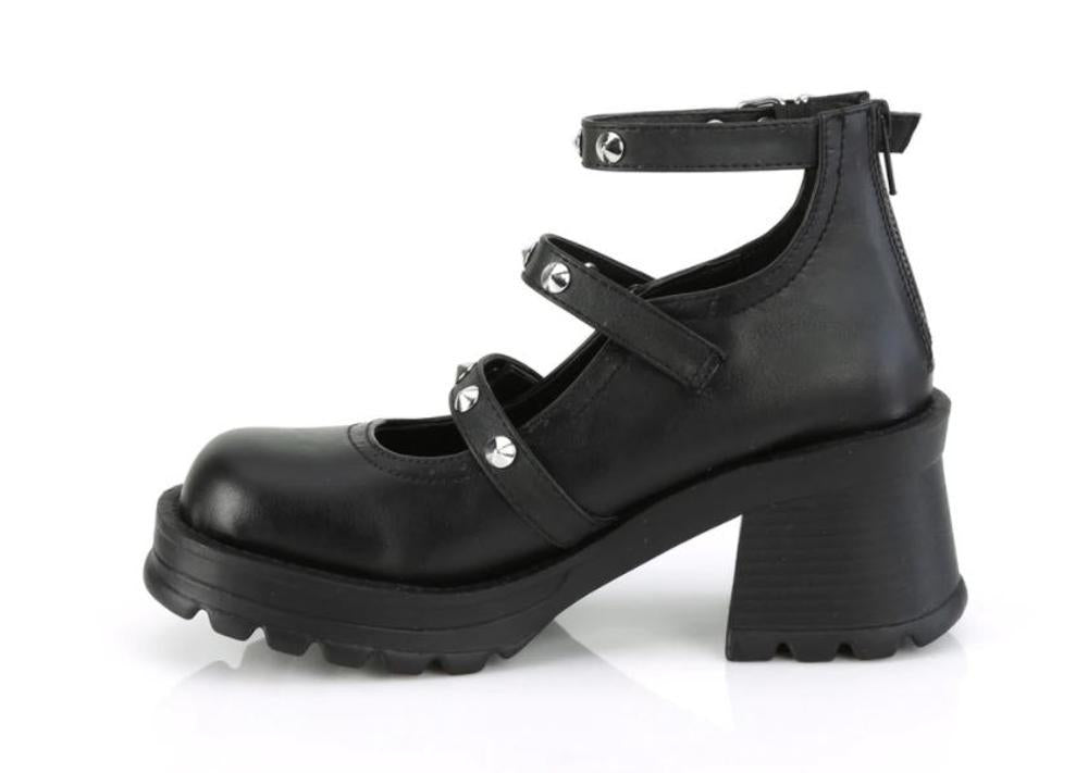 Demonia Bratty-30 Platform Mary Janes
