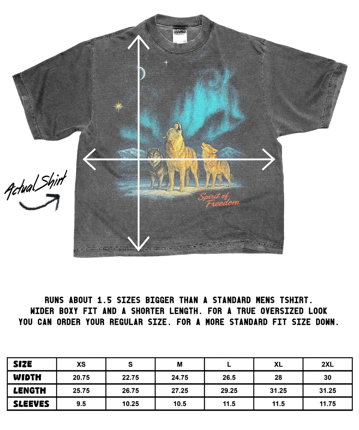 Spirit of Freedom Wolf Oversize Tee