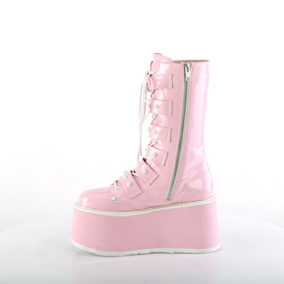 Demonia Damned-225 Pink Hologram Boots