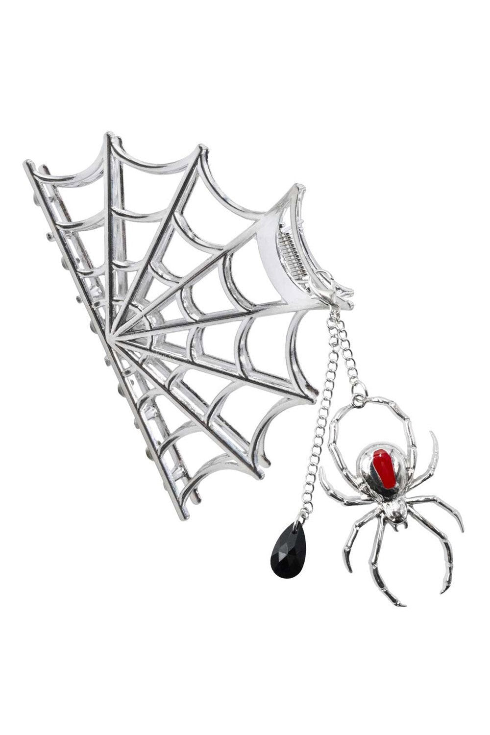 Spider Charm Web Claw Clip