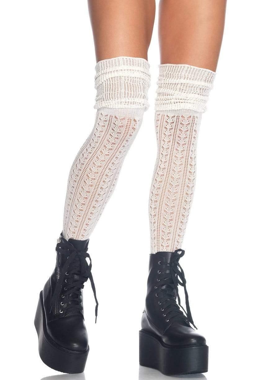 Pointelle Knee Scrunch Socks