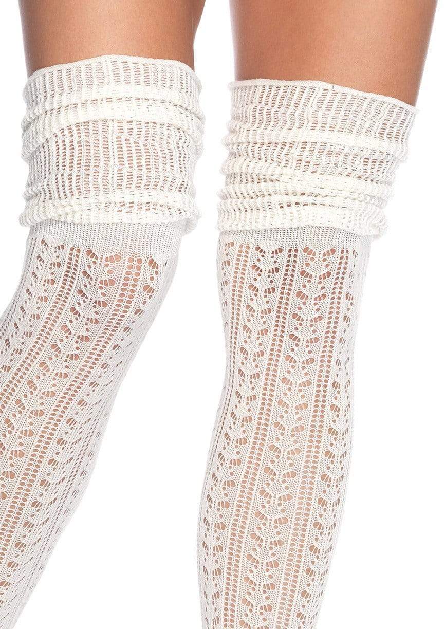 Pointelle Knee Scrunch Socks