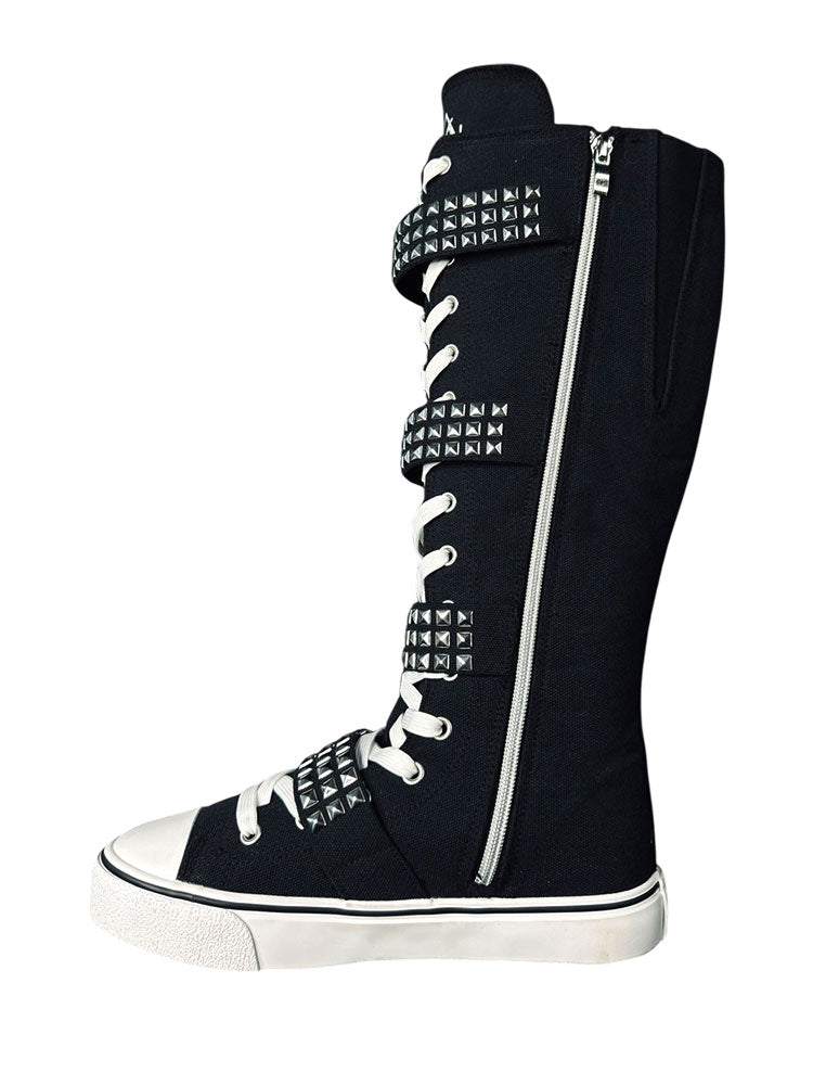 YRU RAWR XD Stud Knee High Canvas Sneakers