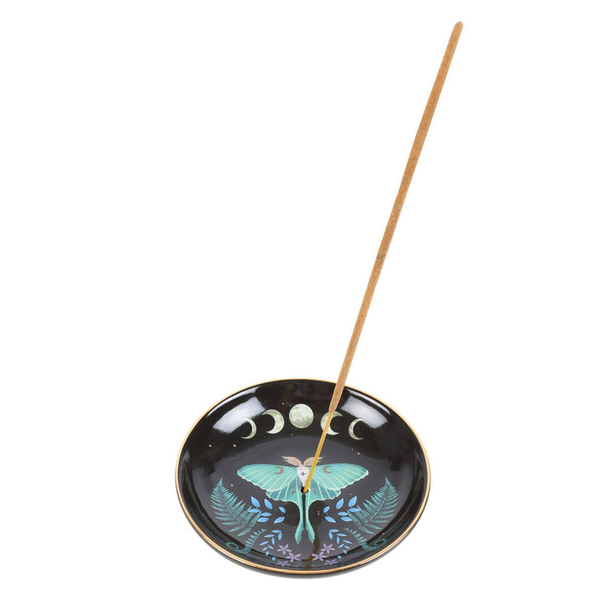 Dark Forest Luna Moth Incense Dish