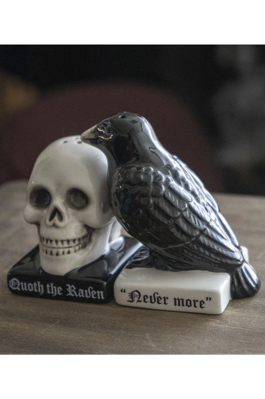 Quoth The Raven Salt + Pepper Shaker