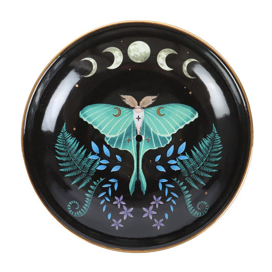 Dark Forest Luna Moth Incense Dish