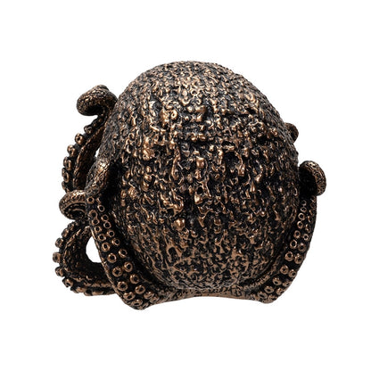Copper Octopus Skull Statue