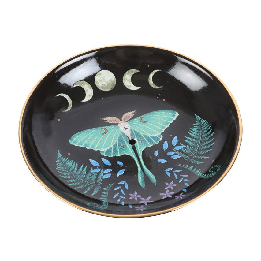 Dark Forest Luna Moth Incense Dish