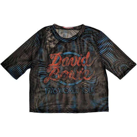 Bowie 1978 World Tour Mesh Crop Top