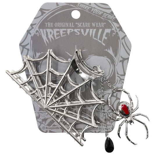Spider Charm Web Claw Clip