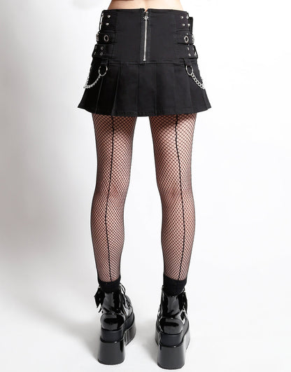 Tripp NYC Triple Belted Chain Skirt