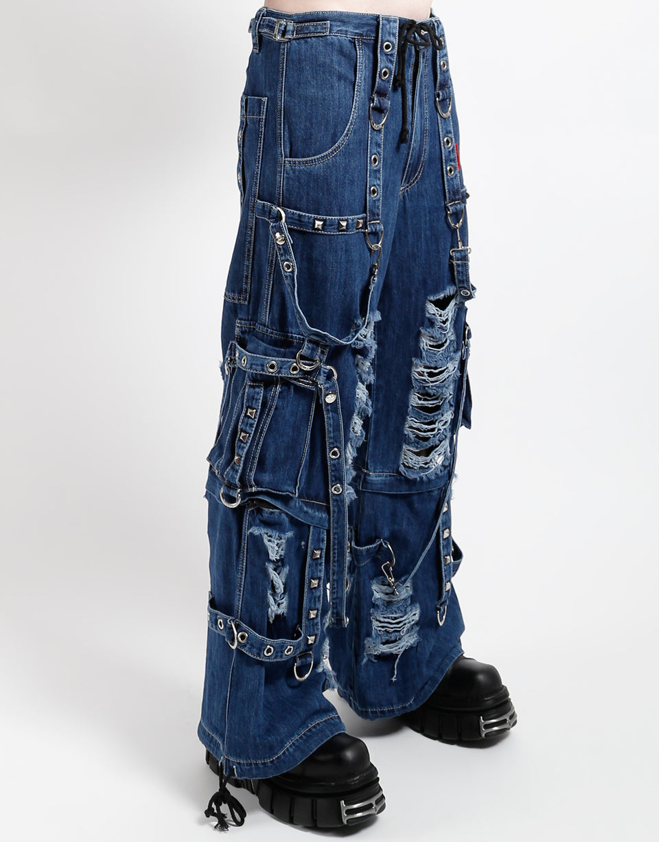 Tripp NYC Shredder Denim Strap Pant