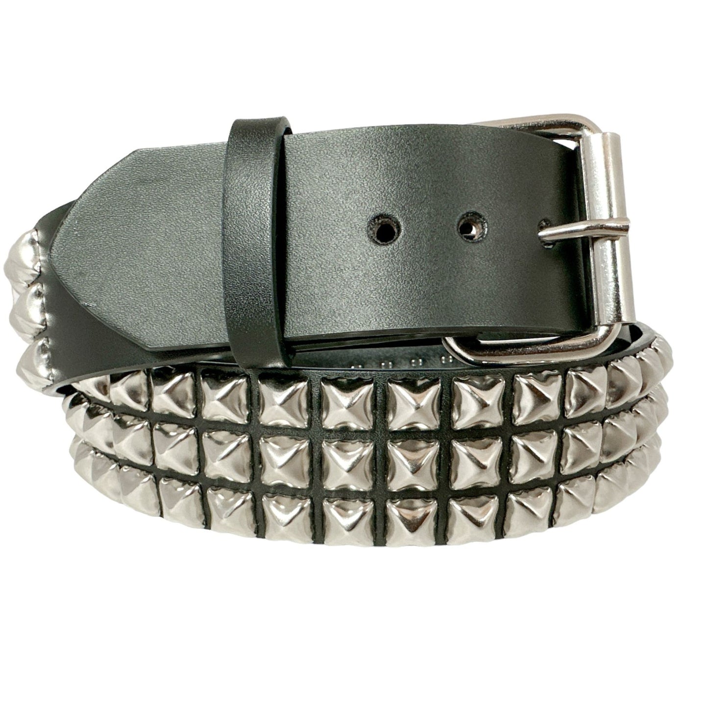 3 Row Pyramid Stud Belt
