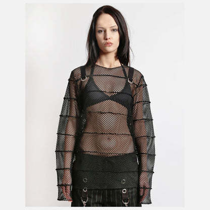 Tripp NYC Mega Mesh Stripe Jersey