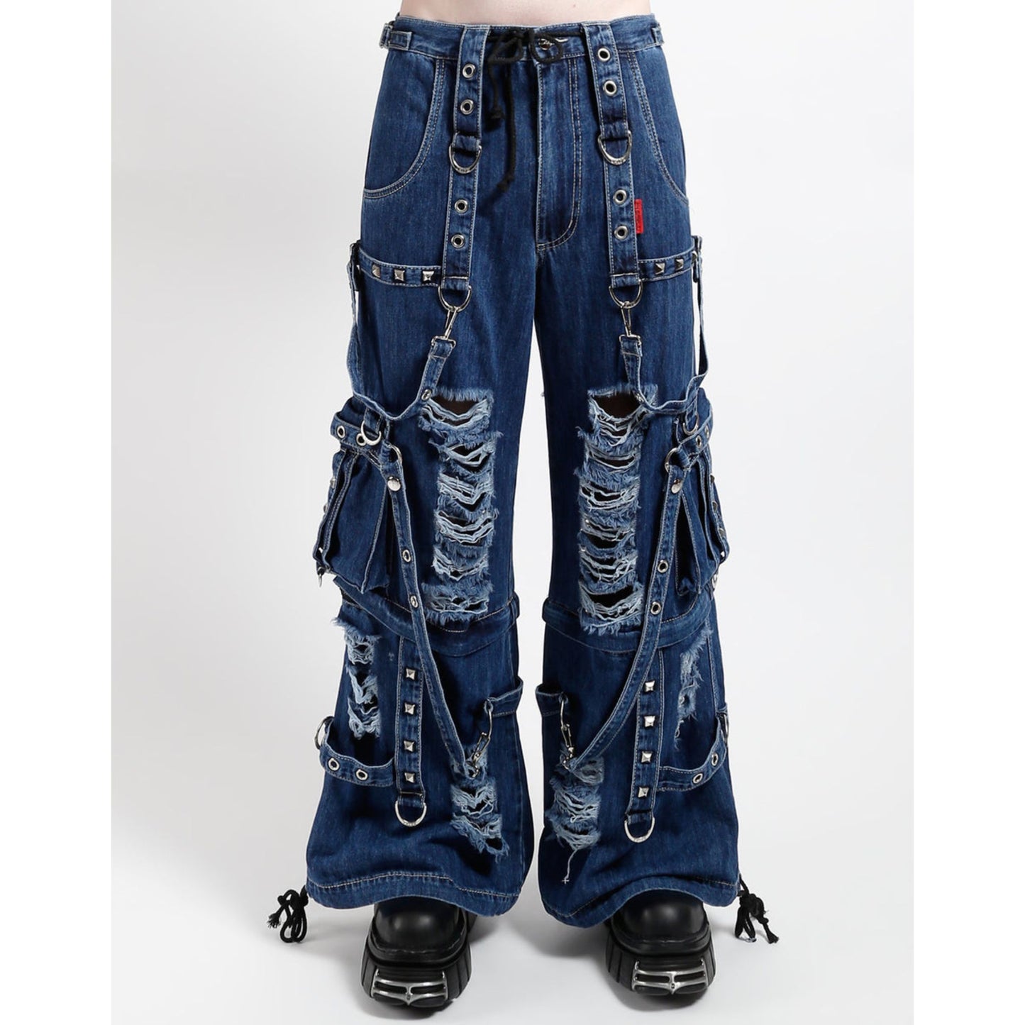 Tripp NYC Shredder Denim Strap Pant