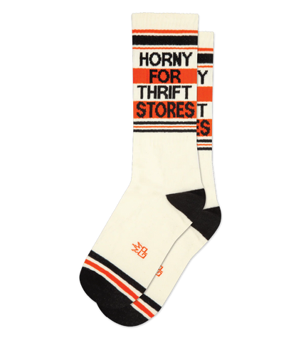 Horny for Thrift Stores Unisex Socks