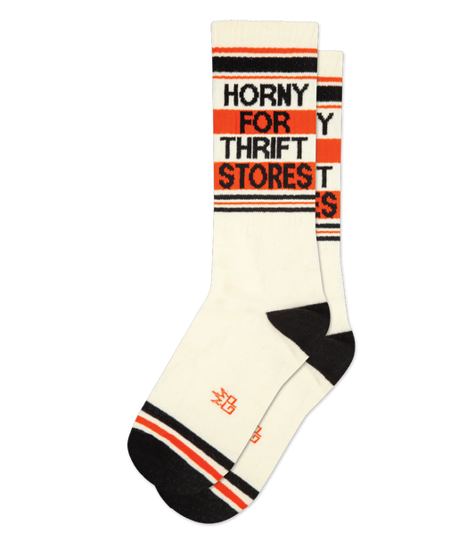 Horny for Thrift Stores Unisex Socks