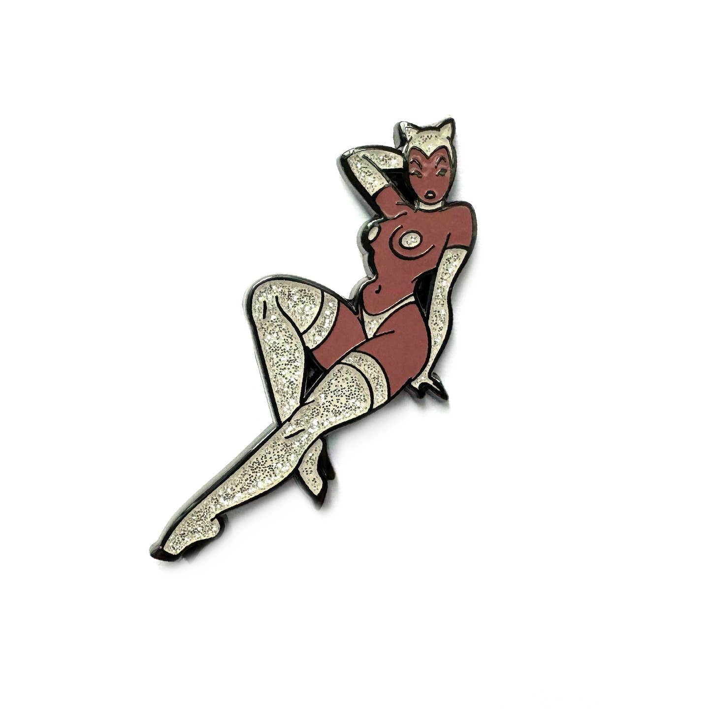 Sveta Shubina's Kitty (Glitter) Enamel Pin