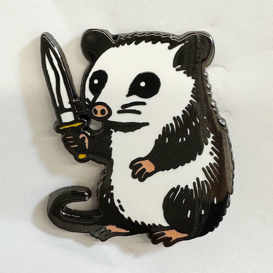 Stabby Possum Enamel Pin