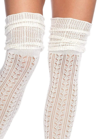 Pointelle Knee Scrunch Socks