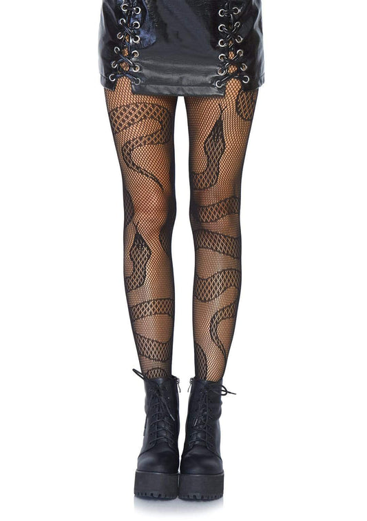 Snake Fishnets Tights