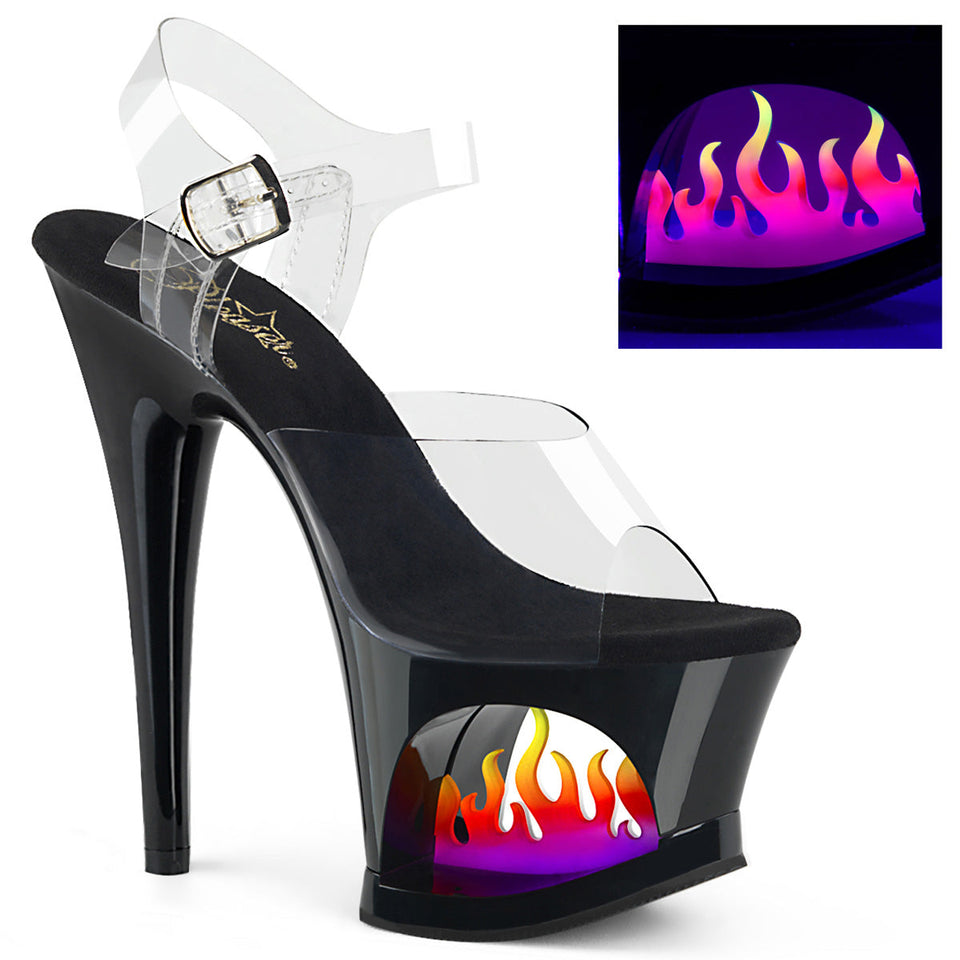 Pleaser Moon-708 Flame Platform Heel