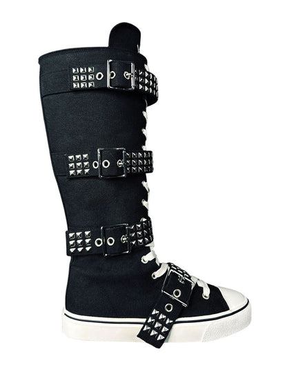 YRU RAWR XD Stud Knee High Canvas Sneakers