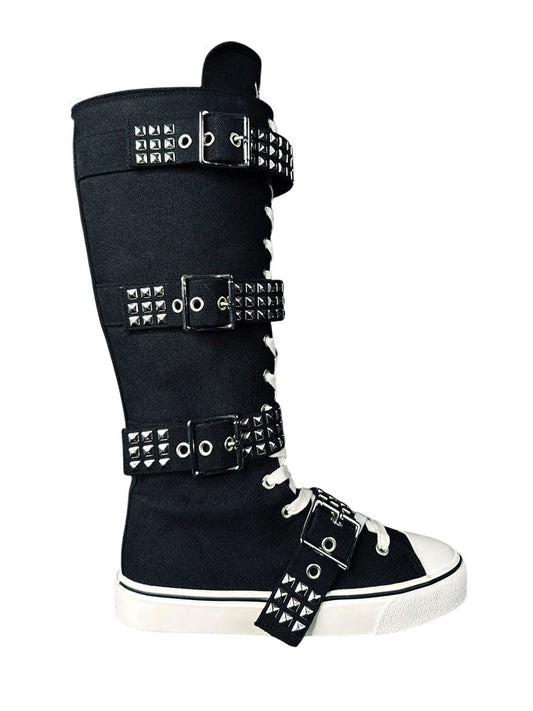 YRU RAWR XD Stud Knee High Canvas Sneakers