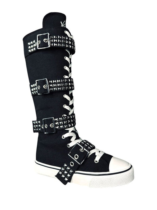YRU RAWR XD Stud Knee High Canvas Sneakers